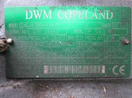 Copeland DWM semi hermetic compressor D4DJ4-300X-AWM/D